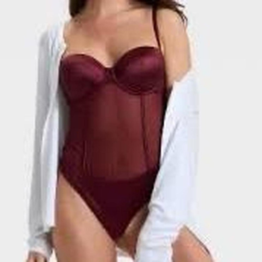 Auden Women's Satin and Mesh Lightly Lined Lingerie